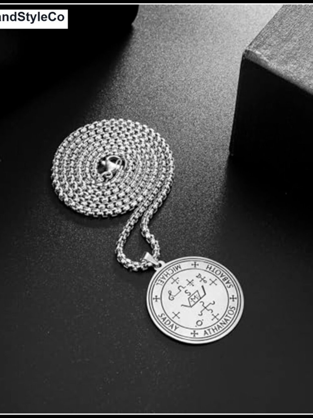 Archangel Michael Necklace Protective Talisman Pendant Stainless Steel - Picture 4 of 6